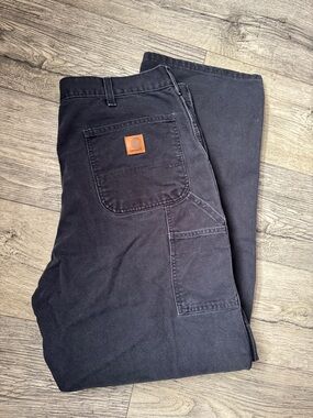 Carhartt Black Utility Work Pants with Logo Patch